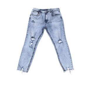 No Boundaries Womens Ripped Light Wash Jeans Size 15